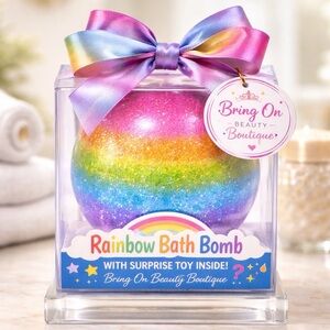 Rainbow Bath Bomb - Multicolor Glitter Soak